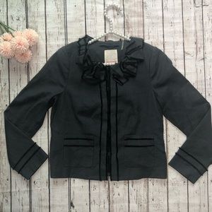 Rebecca Taylor Gray Ruffle Blazer • Size 6